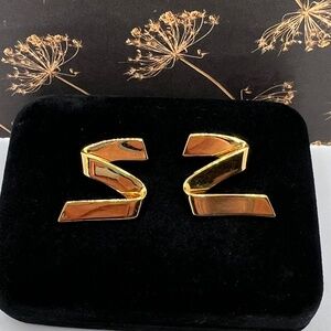 Monet Gold Zig Zag Earrings